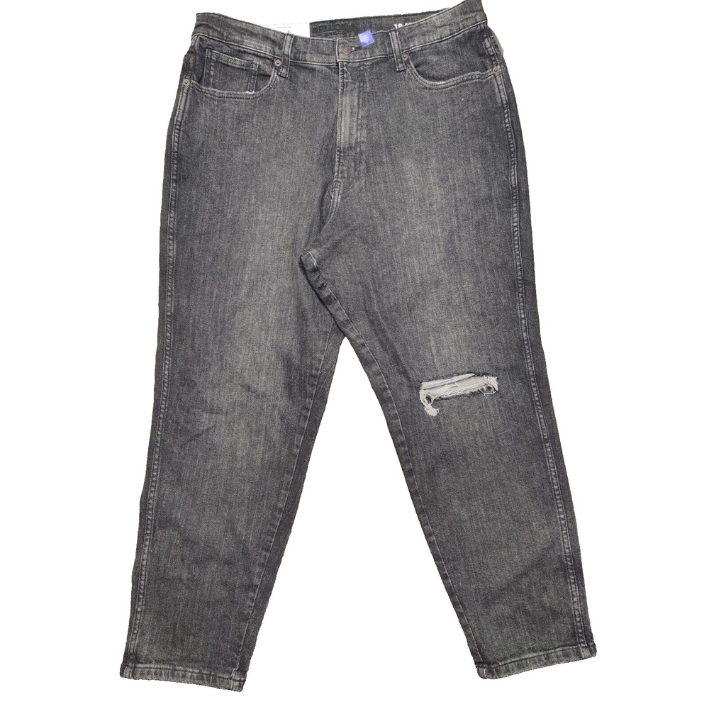 ARIZONA MOM Jeans‎ Women Juniors 19 Black Semi-Relaxed Tapered Highest Rise NEW